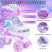 Adjustable roller skates with glitter design – comfortable fit, ankle support | kids