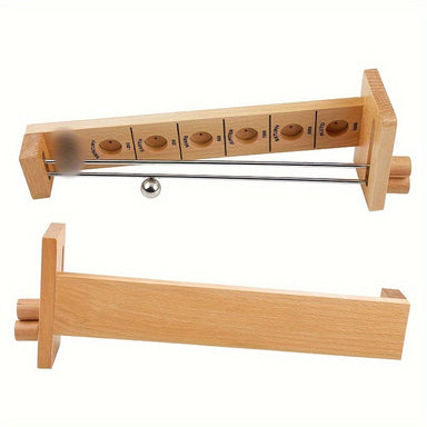 Wooden stickball set tests precision and reflexes – compact, durable | dexterity game