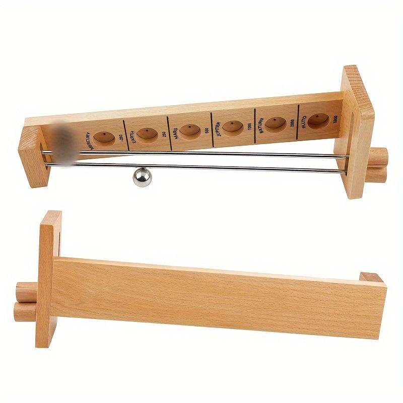 Wooden stickball set tests precision and reflexes – compact, durable | dexterity game