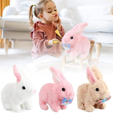 Interactive rabbit toy moves and makes sounds – soft plush, boosts development | gift for ages 3+
