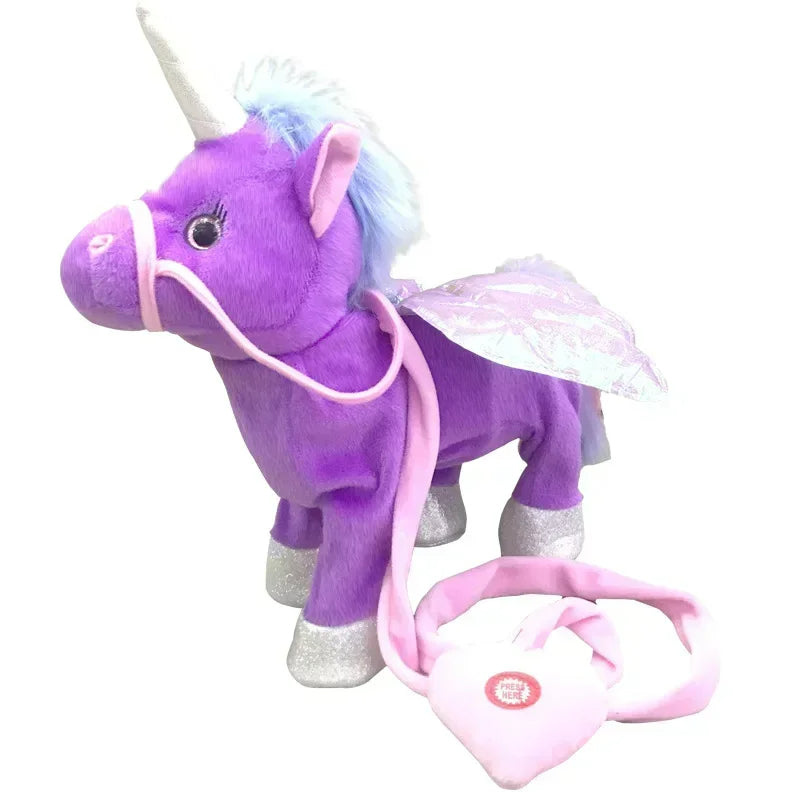 Walking and singing unicorn soft toy – interactive, soft, battery-powered | ages 2+