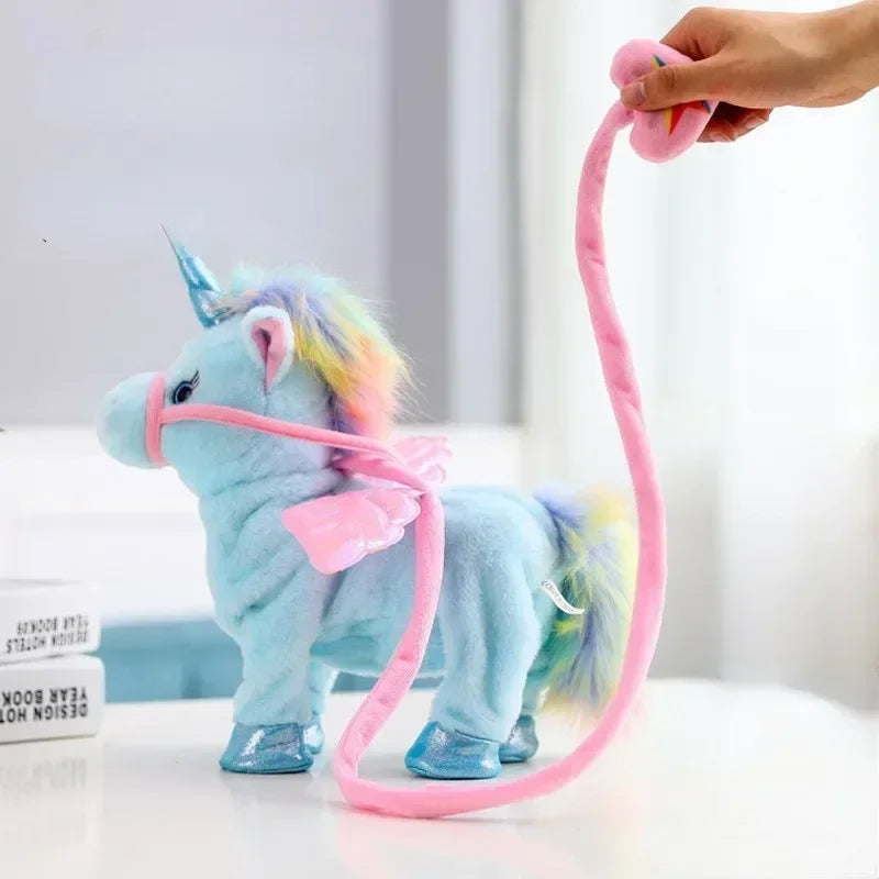 Walking and singing unicorn soft toy – interactive, soft, battery-powered | ages 2+