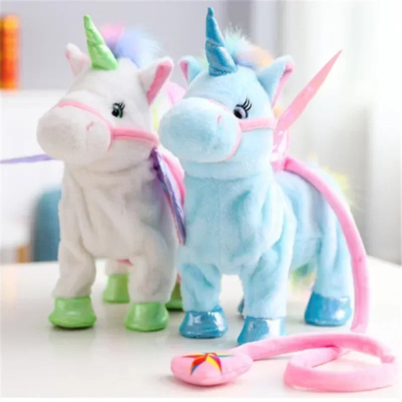 Walking and singing unicorn soft toy – interactive, soft, battery-powered | ages 2+