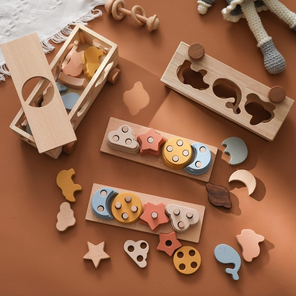 Stacking toy with soft silicone rings – BPA-free, Montessori-inspired | Baby toys