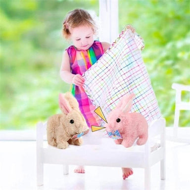 Interactive rabbit toy moves and makes sounds – soft plush, boosts development | gift for ages 3+