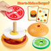 Wooden burger stacking toy – Montessori-style, builds fine motor skills | Educational toys for kids