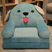 Children's foldable play sofa with soft plush seat – washable cover, compact fold | ages 2–8