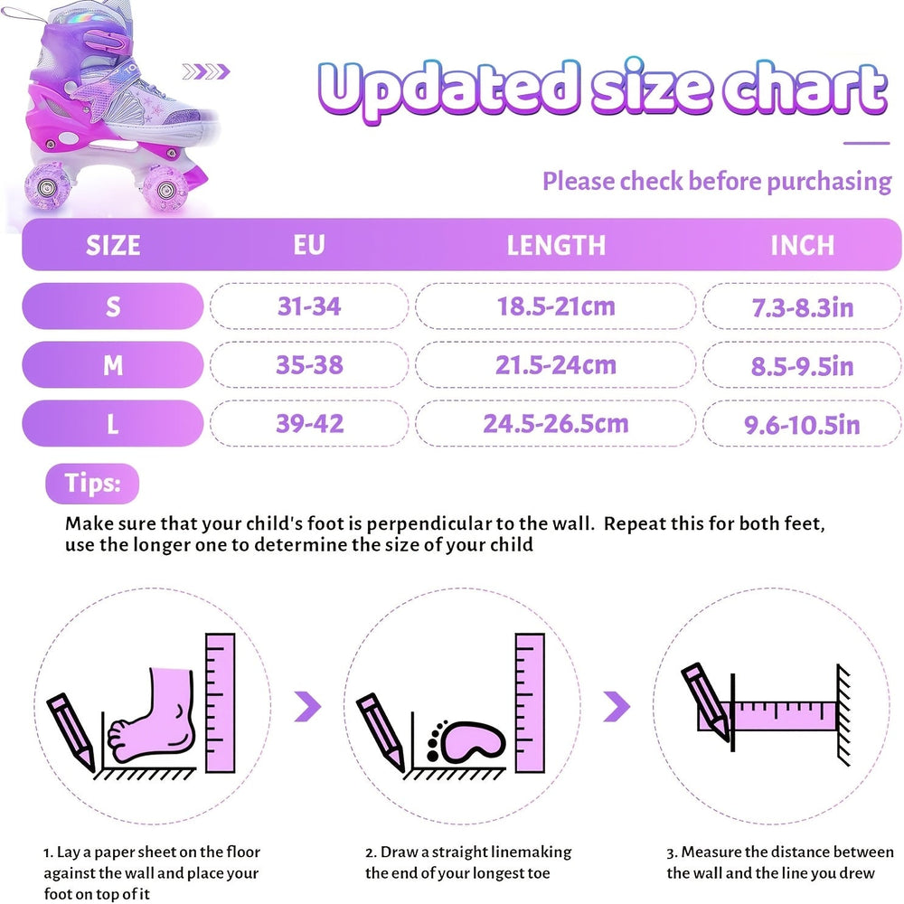 Adjustable roller skates with glitter design – comfortable fit, ankle support | kids