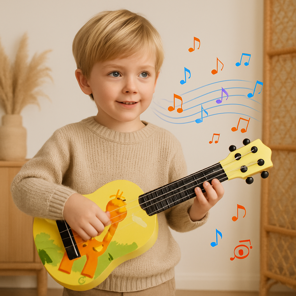 Kids' ukulele with animal design – lightweight, safe for small hands | ages 3+