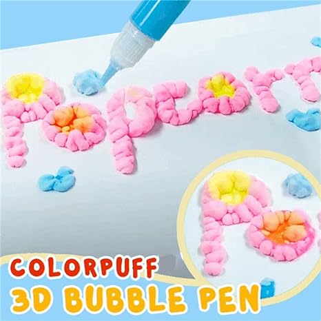 3D drawing pens create puffy raised artwork – 6 colours, works on paper & glass | kids craft