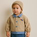 Baby and toddler baseball jacket with patchwork design – elastic cuffs | unisex autumn wear