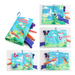 Fabric baby book with tags – sounds, cotton, 15x14 cm | sensory toy