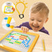 Magnetic drawing board – large surface, stylus and pattern cards | kids