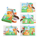 Fabric baby book with tags – sounds, cotton, 15x14 cm | sensory toy