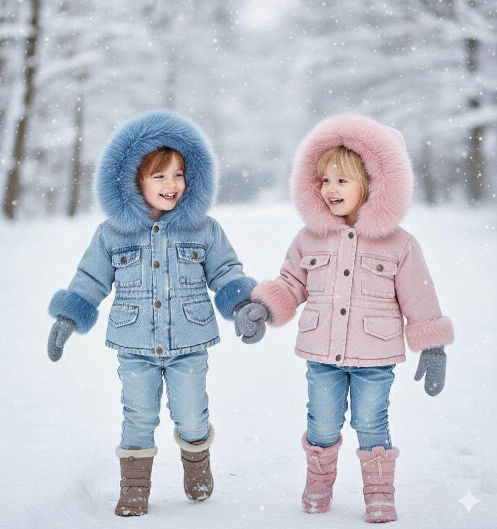Hooded winter coat keeps girls warm – soft lining, durable fabric | kids outerwear