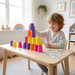 Stacking cups puzzle game – trains speed and logic | Kids educational toy