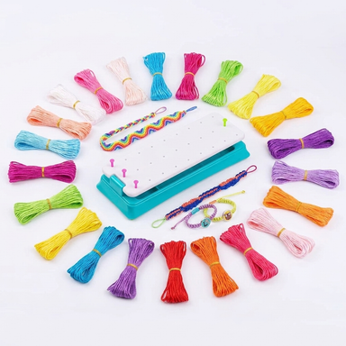 DIY bracelet making kit for kids – braiding stand & threads | jewellery making