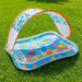 Inflatable baby water play mat with sun canopy – UV protection, cooling fun | Baby pool