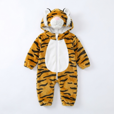 Animal jumpsuit keeps baby soft and warm – stretchy, washable, cute design | toddler onesie