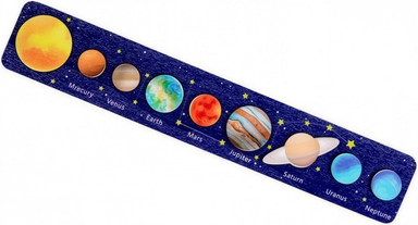 Wooden space puzzle – Montessori-inspired, teaches the solar system | Toddler toy