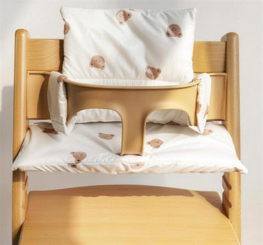 High chair cushion with soft padding – adjustable straps, washable | baby seat reducer