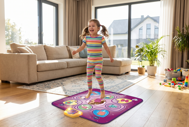 Interactive dance mat with LED lights and music – 5 modes, non-slip base | Kids toy