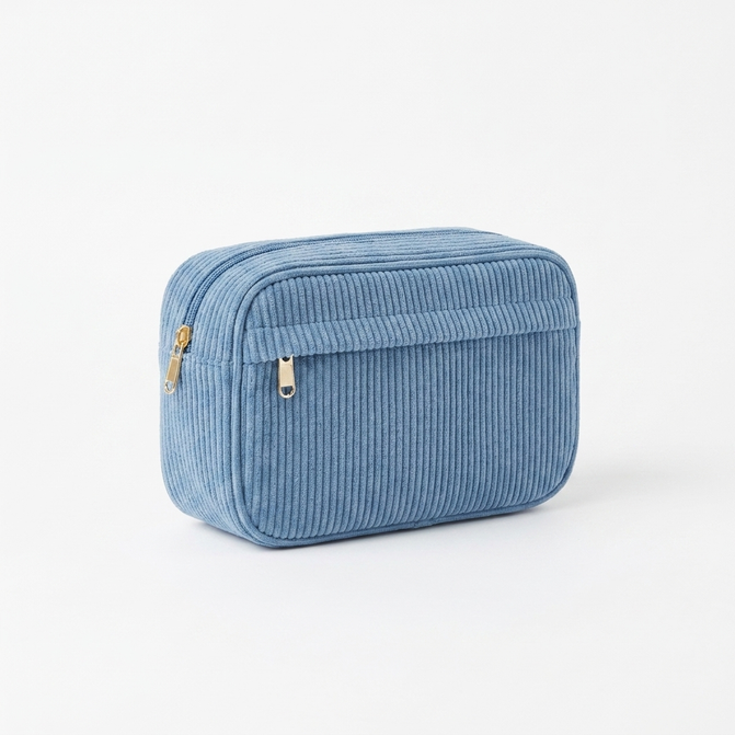 Personalised pencil case with your name – sturdy corduroy, zip, soft lining | for school