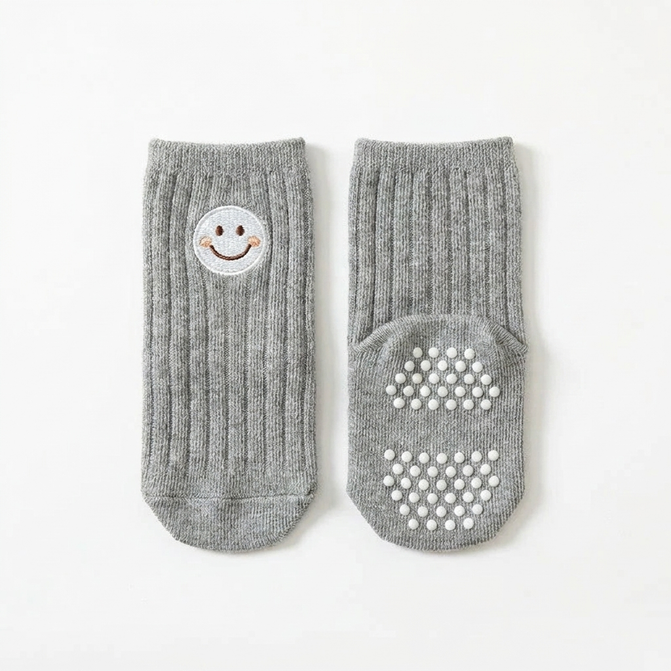 Anti-slip baby socks with soft cotton grip – cartoon print, unisex | for babies & toddlers