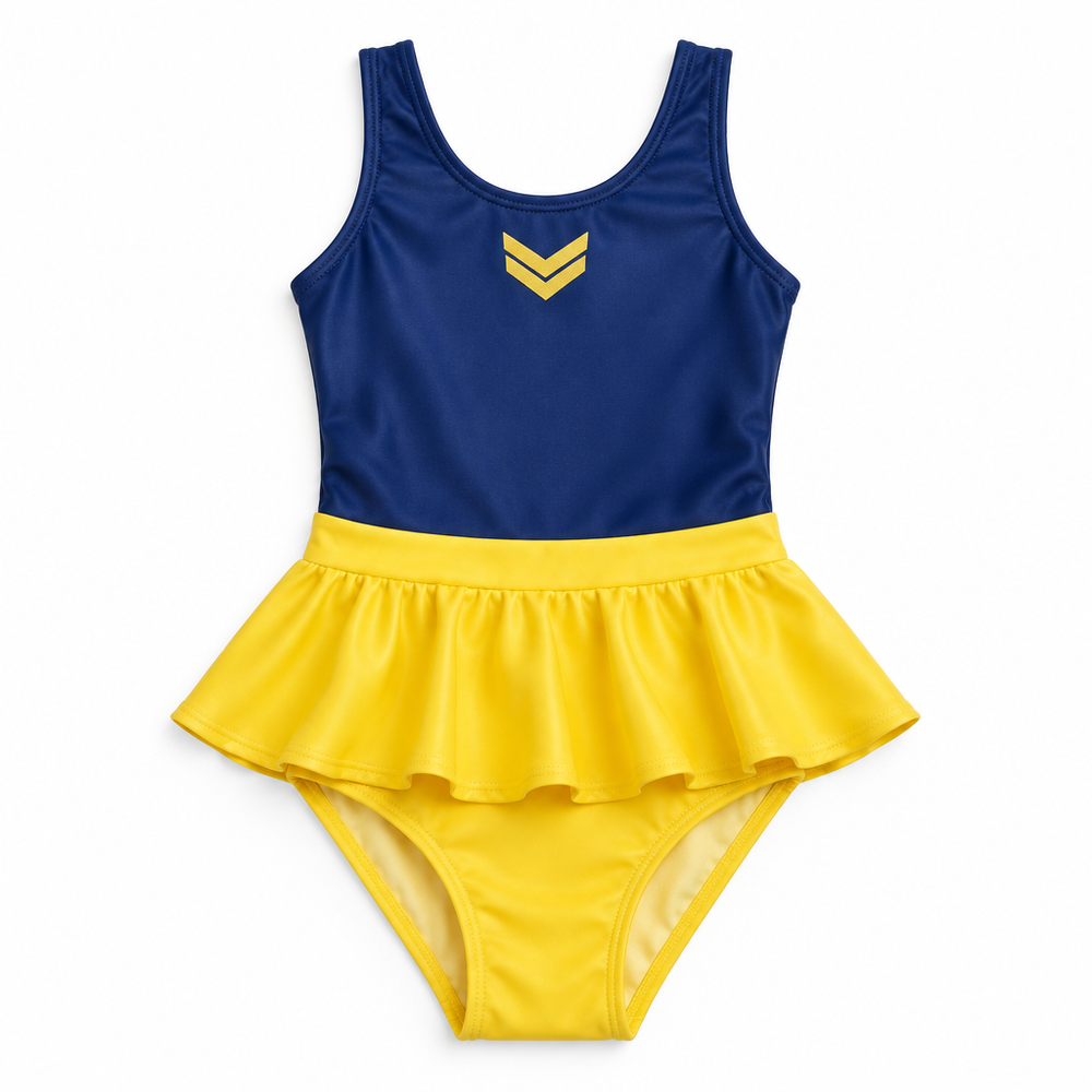 Girls' swimsuit with UPF 50+ sun protection – quick-drying, princess design | swimwear