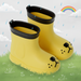 Wellies with a dog-face toe design – waterproof PVC, non-slip sole | kids' rain boots