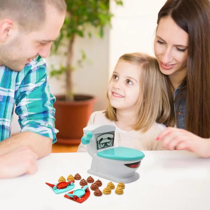 Poo catapult toilet game for ages 3+ – launch and laugh, ABS plastic | party game