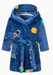Children's dressing gown with space print – warm fleece, hood, pockets | boys