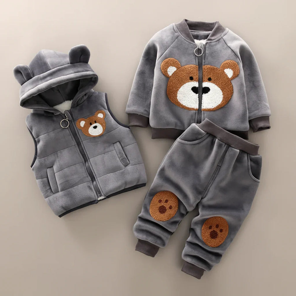 Toddler winter set with warm hoodie and trousers – soft, cosy, easy to wear | kids clothing