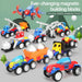 Magnetic vehicle building set with snap-together pieces – creative, educational play | kids toy