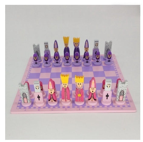 Wooden chess set for kids – teaches strategy, fun to play | board games