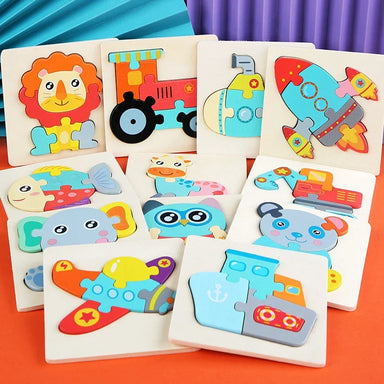 3D wooden animal puzzle – educational toy, boosts fine motor skills | toddlers