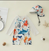 UV swimsuit with shark print and sun hat – Long sleeves, quick-drying | Boys 0-5yrs