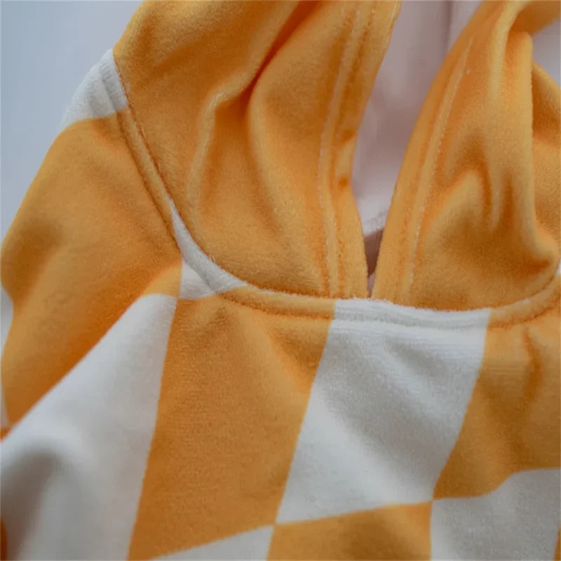 Personalised hooded bath cape with embroidered name – soft, absorbent, quick-drying | swimming