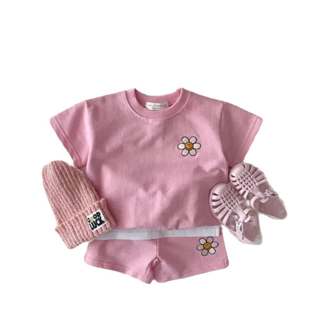Summer set with T-shirt and shorts – breathable cotton, unisex design | boys & girls
