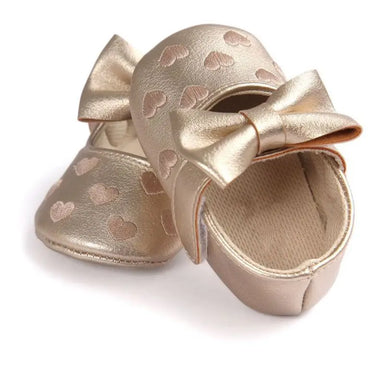 Baby anti-slip shoes with breathable design – soft fit, bow detail | first walkers