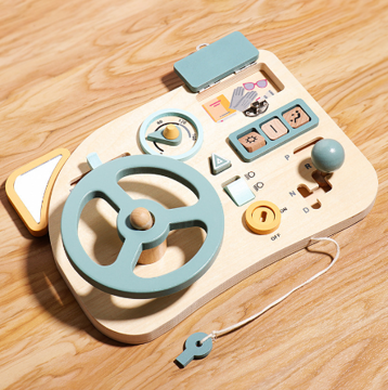 Wooden toy steering wheel for kids – imaginative play, motor skills | Montessori