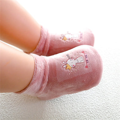 Anti-slip socks for babies and toddlers – grip sole, fleece lining | first steps