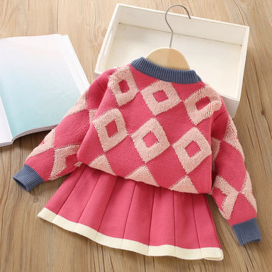 Girls' jumper and skirt set – warm, comfortable, timeless style | Toddler outfit