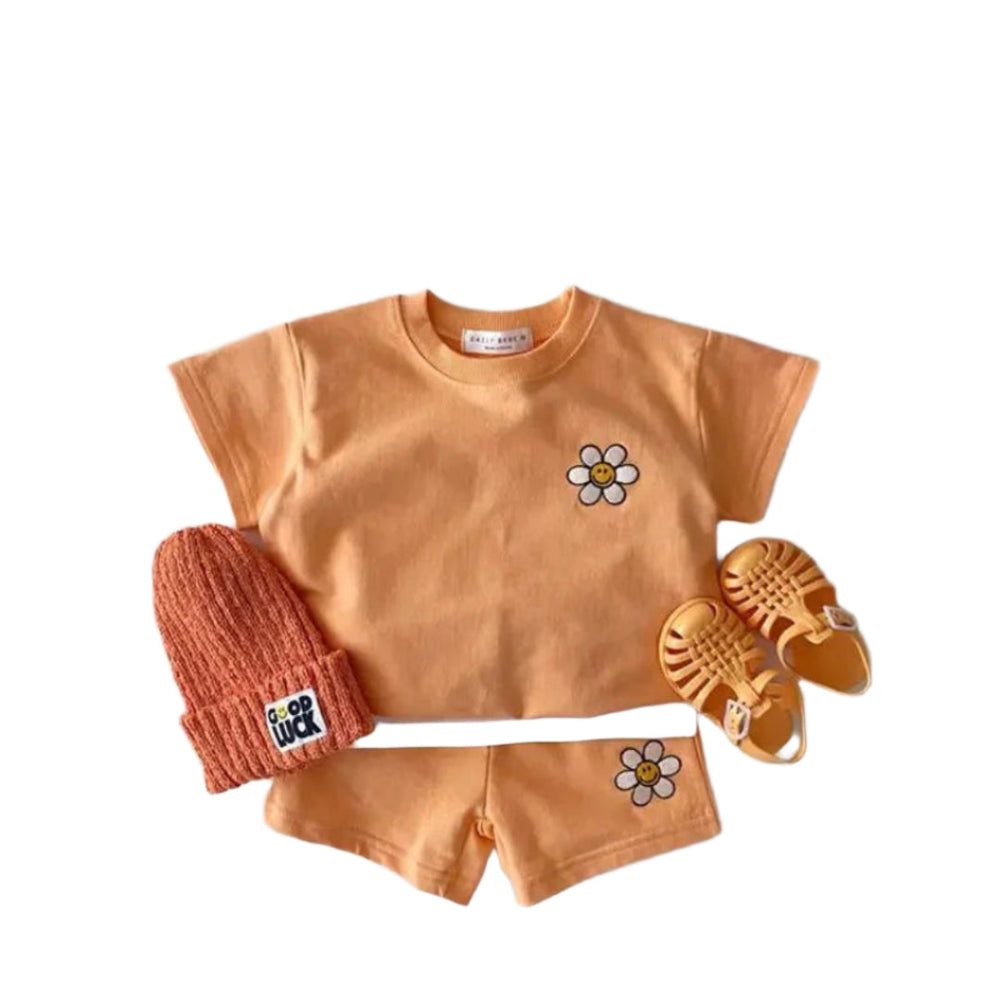 Summer set with T-shirt and shorts – breathable cotton, unisex design | boys & girls