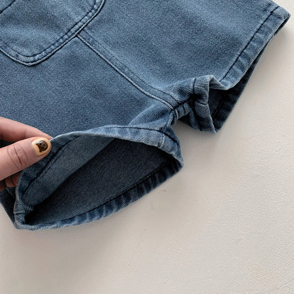 Denim dungarees & T-shirt set – Durable, breathable cotton | Baby outfit
