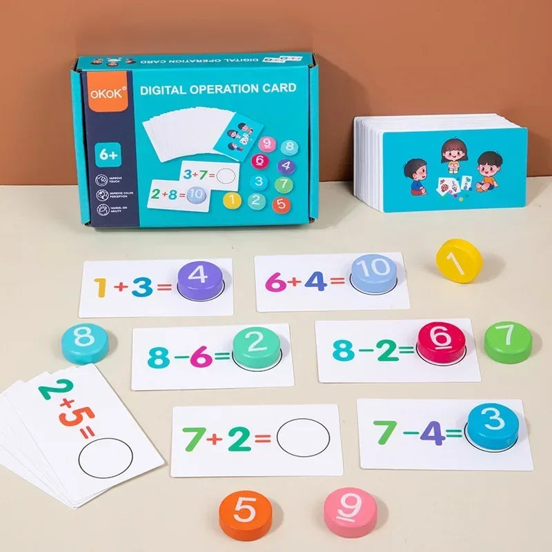 Educational maths game teaches counting – logical thinking, compact design | For kids