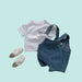 Denim dungarees & T-shirt set – Durable, breathable cotton | Baby outfit