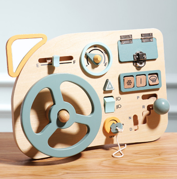 Wooden toy steering wheel for kids – imaginative play, motor skills | Montessori