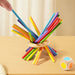 Wooden stick game with colour dice – tower or ring, 2+ players | dexterity game
