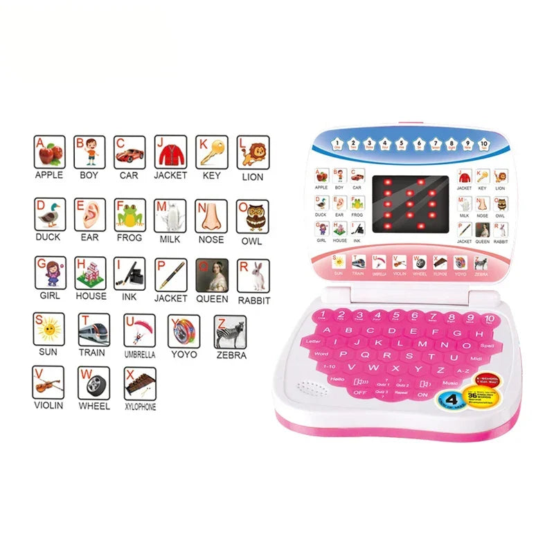 Kids' learning laptop with educational games – letters, numbers and words | reading toy